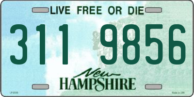 NH license plate 3119856