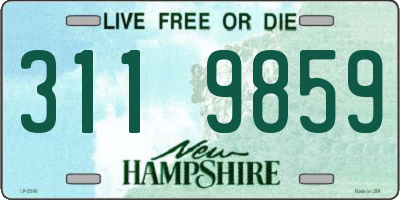 NH license plate 3119859