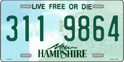 NH license plate 3119864