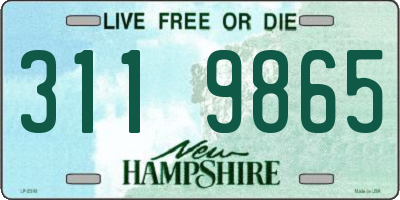 NH license plate 3119865