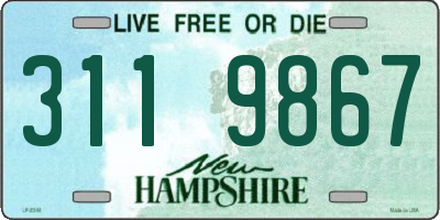 NH license plate 3119867
