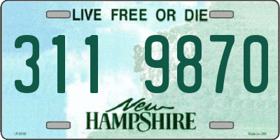 NH license plate 3119870