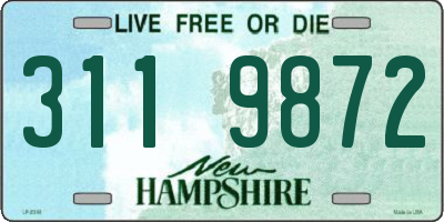 NH license plate 3119872
