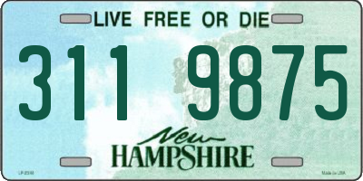 NH license plate 3119875