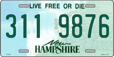 NH license plate 3119876