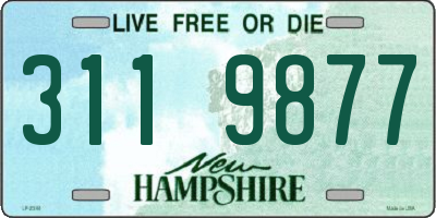 NH license plate 3119877
