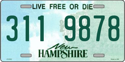 NH license plate 3119878