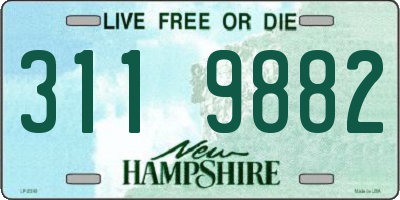 NH license plate 3119882