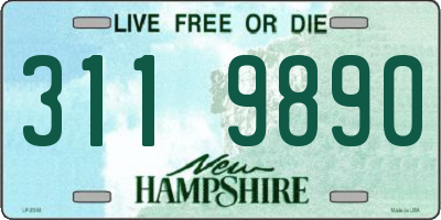 NH license plate 3119890
