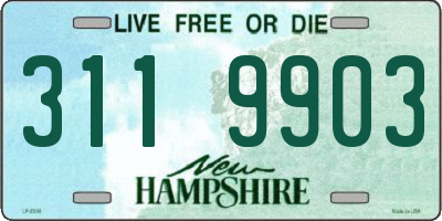 NH license plate 3119903
