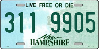 NH license plate 3119905