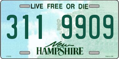 NH license plate 3119909