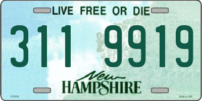 NH license plate 3119919
