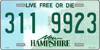 NH license plate 3119923