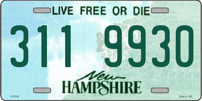 NH license plate 3119930