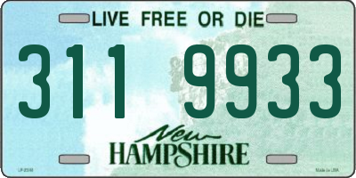 NH license plate 3119933