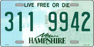 NH license plate 3119942
