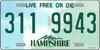 NH license plate 3119943