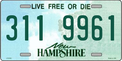 NH license plate 3119961