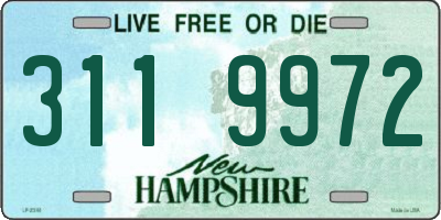 NH license plate 3119972