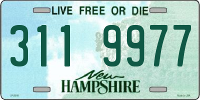 NH license plate 3119977