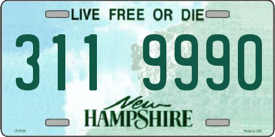 NH license plate 3119990