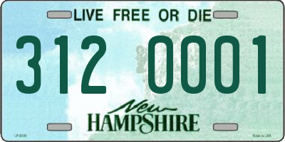 NH license plate 3120001