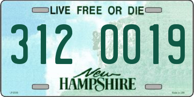 NH license plate 3120019
