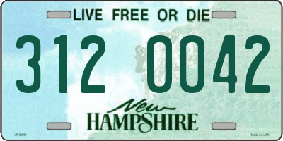 NH license plate 3120042