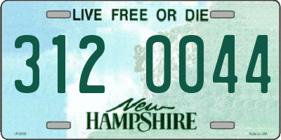 NH license plate 3120044