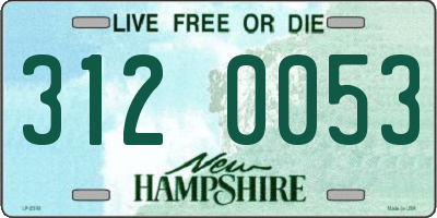 NH license plate 3120053