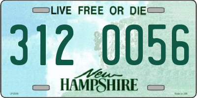 NH license plate 3120056