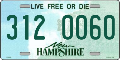 NH license plate 3120060