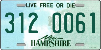 NH license plate 3120061