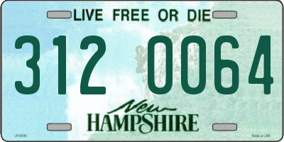 NH license plate 3120064