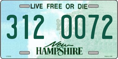 NH license plate 3120072