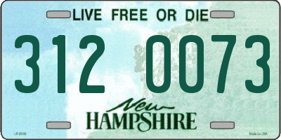 NH license plate 3120073