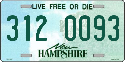 NH license plate 3120093