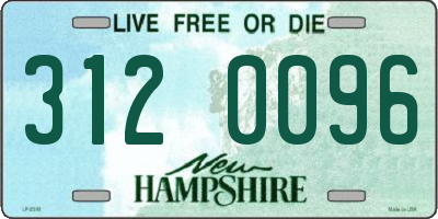 NH license plate 3120096