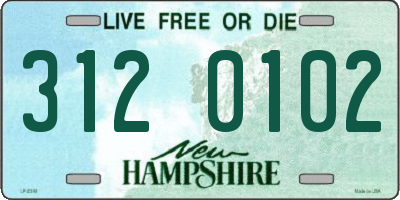 NH license plate 3120102