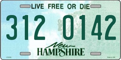 NH license plate 3120142