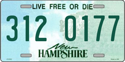 NH license plate 3120177