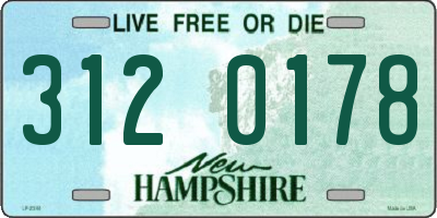 NH license plate 3120178