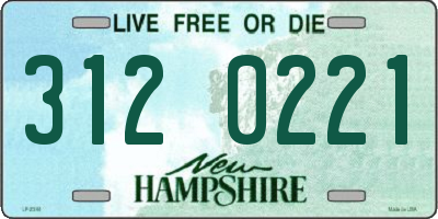 NH license plate 3120221