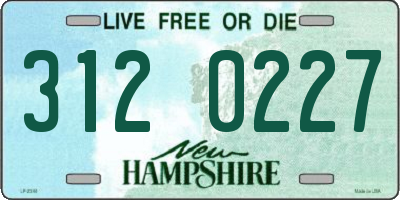 NH license plate 3120227
