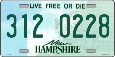 NH license plate 3120228
