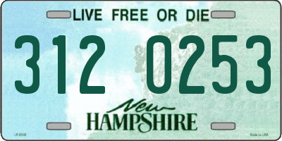 NH license plate 3120253