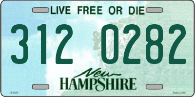 NH license plate 3120282