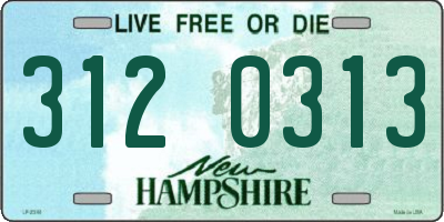 NH license plate 3120313