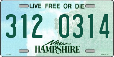 NH license plate 3120314